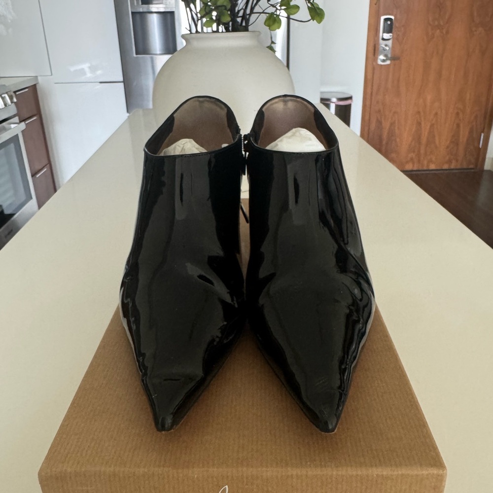 Christian Louboutin Black Ankle Booties with Pointed Toe